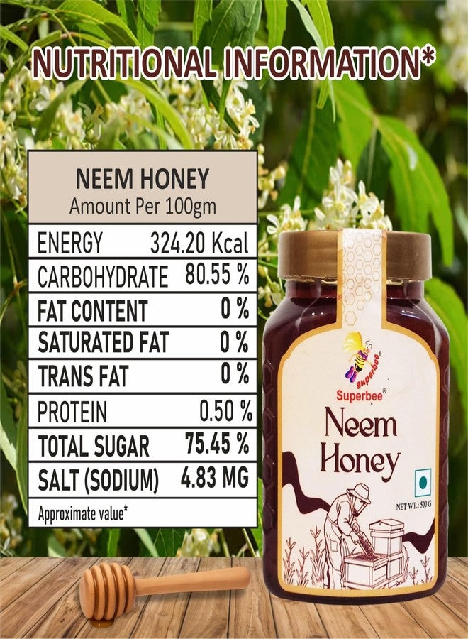 Superbee Neem Honey 500 gm & Propolis Toothpaste 100 gm | Pure Natural Neem Honey with Herbal Ayurvedic Toothpaste for Immunity & Oral Care - Image 5